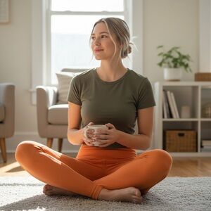 WILO The Label Ribbed Peach Leggings | Size M | High Rise